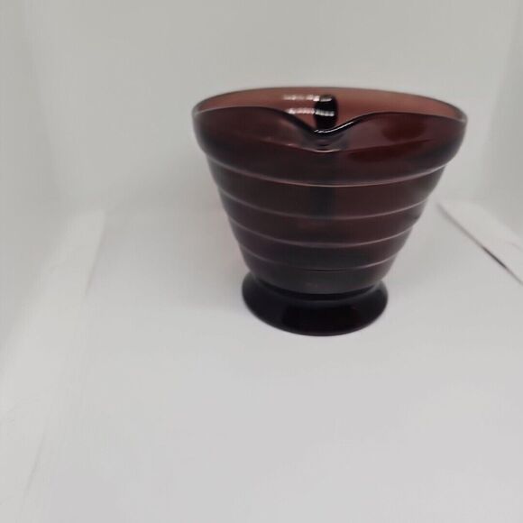 Hazel Atlas MODERNTONE AMETHYST *3" CREAMER & SUGAR* set no flaws,gorgeous color - Picture 7 of 10